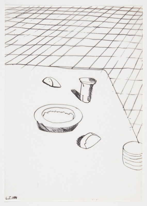 Leif Trenkler – Der Abwash (list katalogu výstavy "Zátiší" Na bidýlku 1994) 