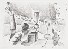 Antonín Střížek – Zátiší s tělesy (list katalogu výstavy "Zátiší" Na bidýlku 1994) 