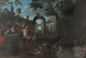 Francesco Albani - způsob – Venušina toaleta 