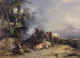 Friedrich Gauermann – U milíře 