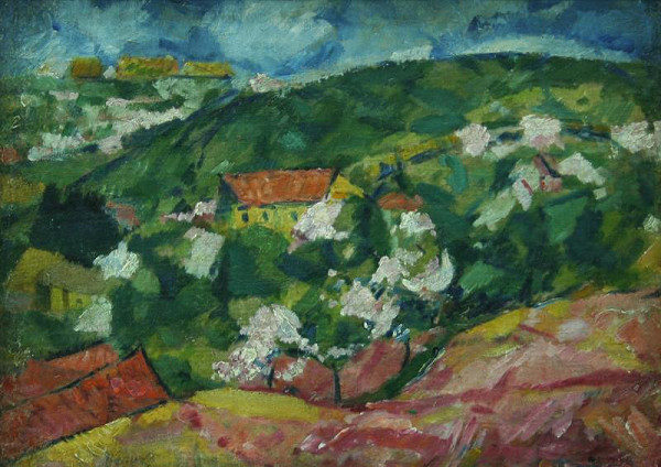 Vincenc Beneš – Jarní krajina v Michli  u Prahy 