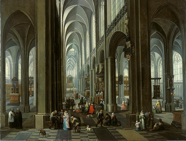 Pieter Neefs ml. – Interiér antverpské katedrály