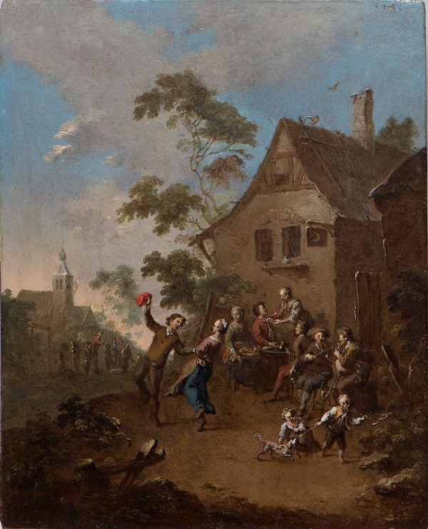 Norbert Grund – Tanec před venkovskou hospodou 