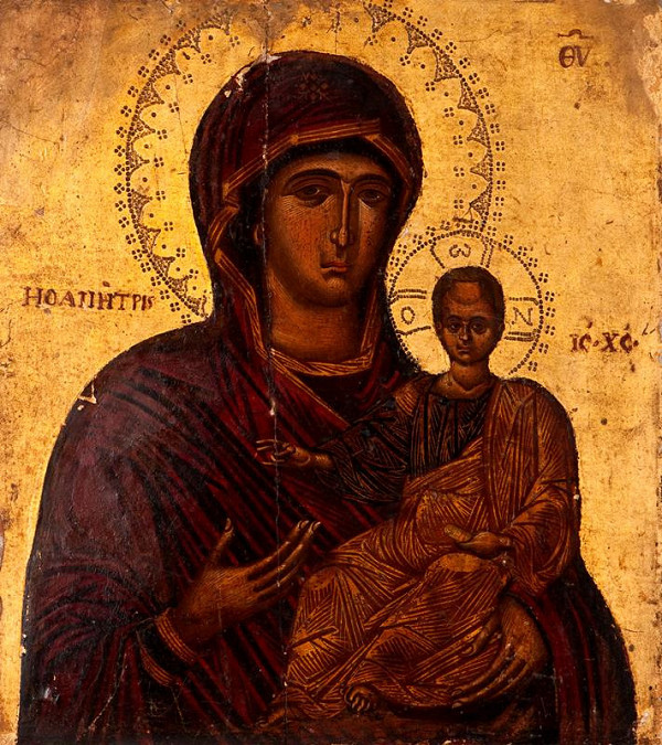 neznámý malíř ikon řecký – Bohorodička Hodegétrie (ikona)