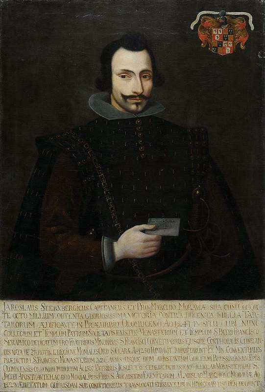 neznámý malíř španělský / katalánský (?) – Portrét šlechtice (dodatečně označen v nápisovém poli jako Jaroslava ze Šternberka)