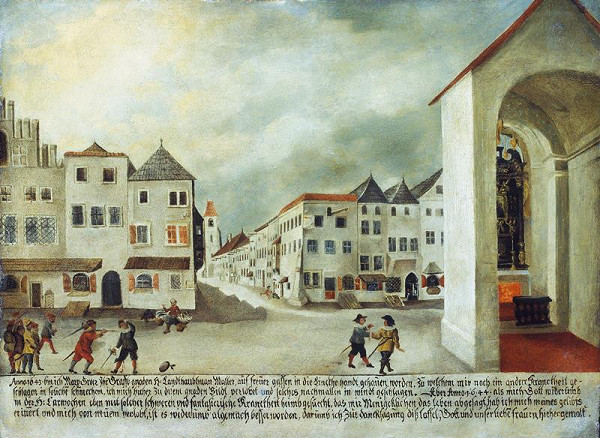 Marq (Max) Groer – Souboj v ulici Veselá v Brně - votivní obraz 