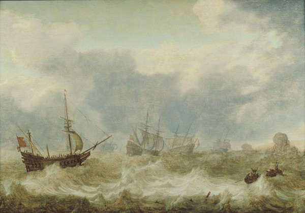Simon de Vlieger – Rozbouřené moře