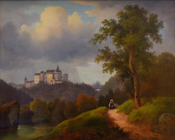 Josef Jonas (Jonáš) – Pohled na Pernštýn 