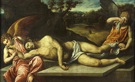 Paris Bordone – Mrtvý Kristus oplakáván anděly 