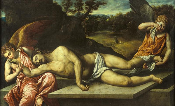 Paris Bordone – Mrtvý Kristus oplakáván anděly 