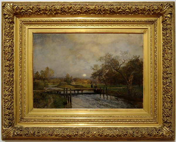 Emil Jakob Schindler – Večerní krajina s řekou 