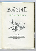 Georg Trakl, Bohuslav Reynek, Antonín Ludvík Stříž, Josef R. Marek, František Obzina, Dobré dílo – Básně Jiřího Trakla 