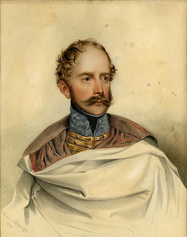 Antonín Skrbenský – Podobizna Dominika, hraběty Vrbny v husarské uniformě majora
