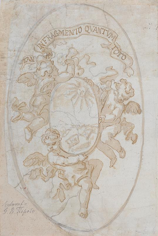 neznámý malíř italský – Tři andílci se štítem 