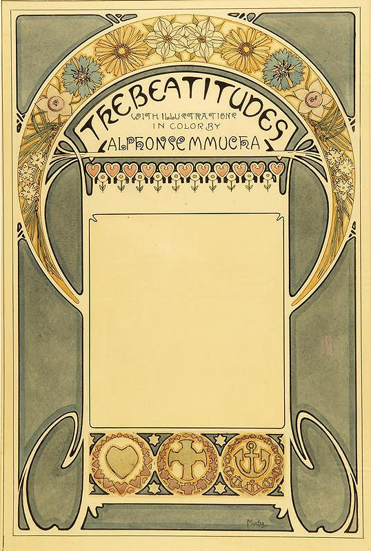 Alfons Mucha – Titulní list z "The Beautitudes"