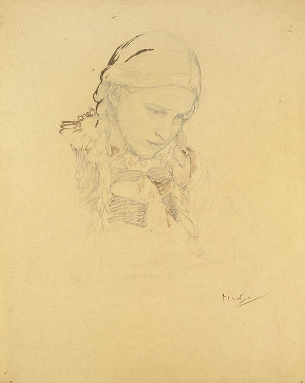 Alfons Mucha – Studie k Blahoslaveným čistého srdce 