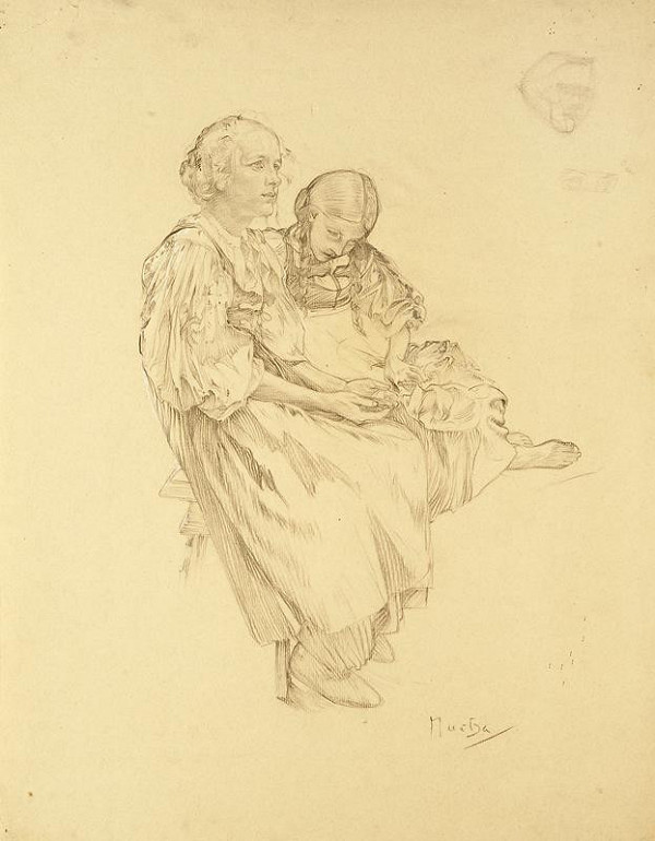 Alfons Mucha – Studie k Blahoslaveným čistého srdce 