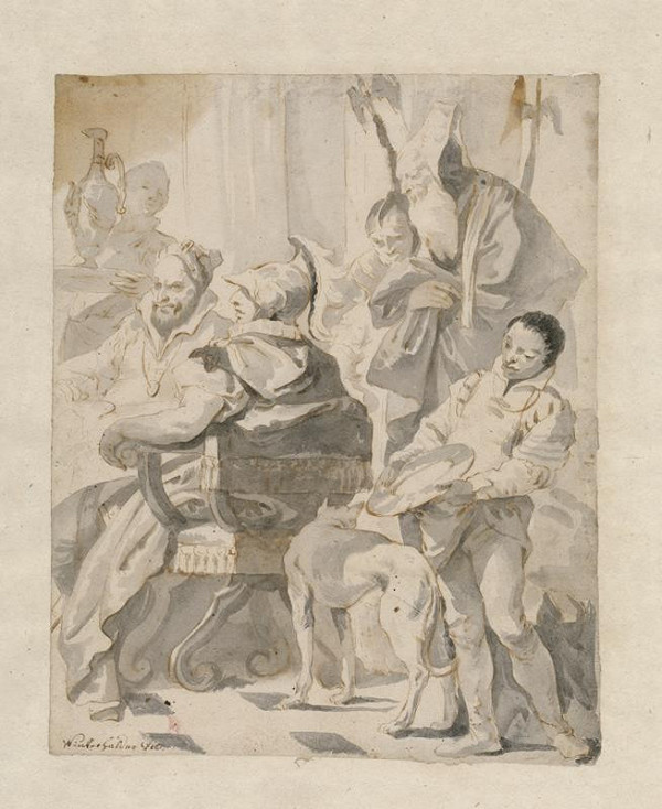 Josef Winterhalder II. (Winterhalter) – Alexander na hostině u Kleopatry 