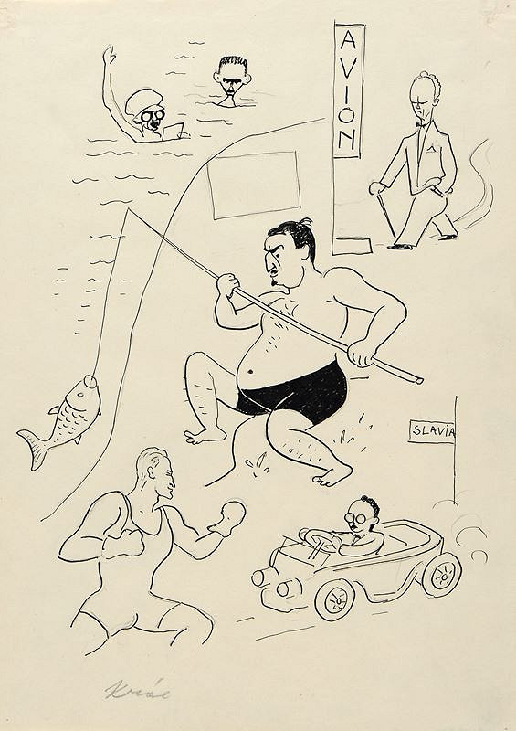 Jaroslav Král – Karikatury J. Mahena, B. Fuchse