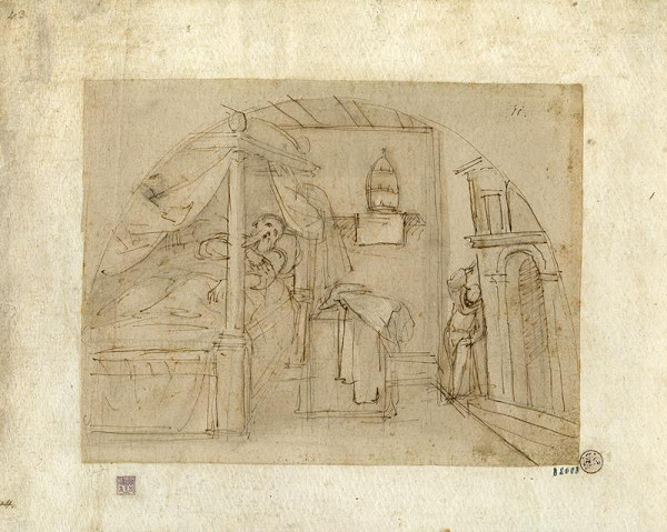 Guglielmo Caccia zv. il Moncalvo – Sv. František podpírá Lateránskou baziliku 