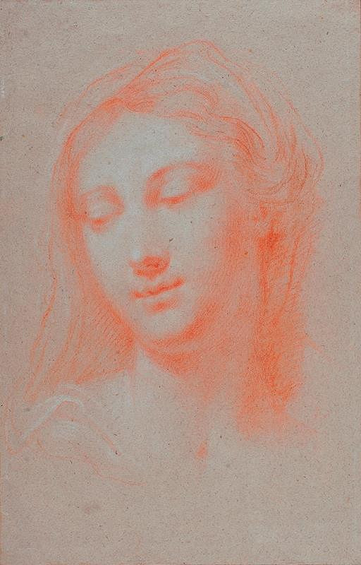 neznámý malíř římský – Hlava mladé ženy (Panna Marie)