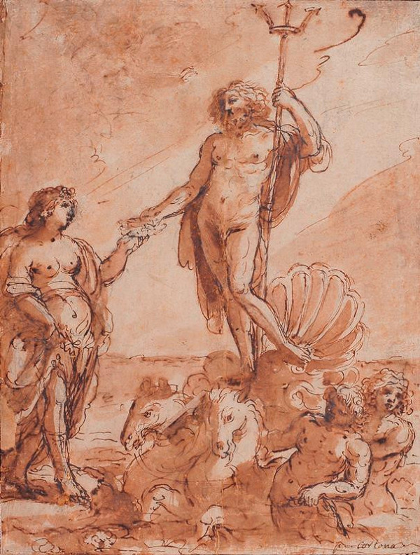 neznámý malíř boloňský – Neptun a Amfitrité