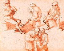 Isaac van Ostade – Studie sedláků 