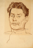 Emil Orlik – Portrét Maxima Gorkého 