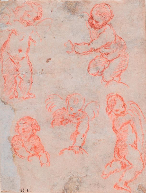 neznámý malíř florentský (?) – Studie puttů a andílků 