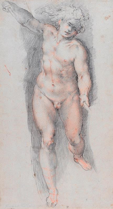 neznámý malíř italský – Studie mužské postavy 