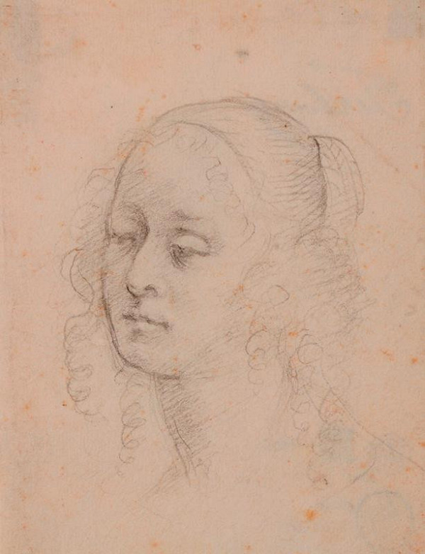 Gerard ter II Borch - okruh – Hlava dívky 