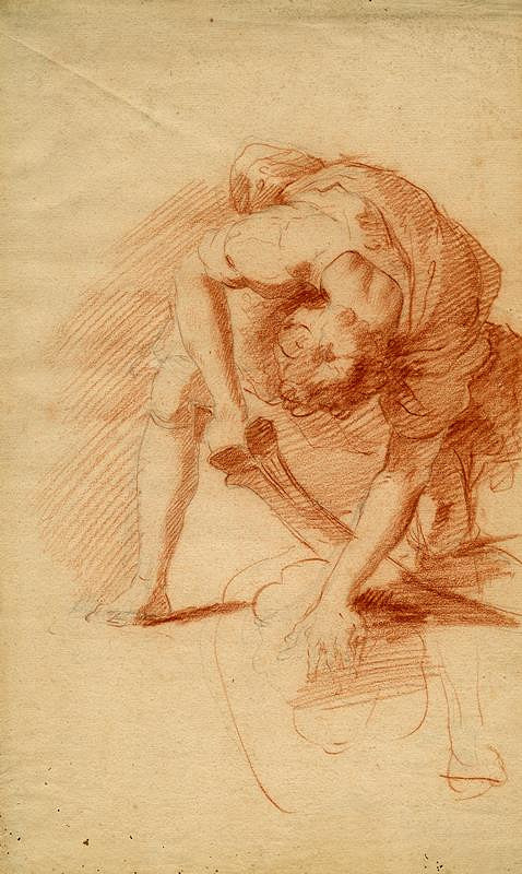 Anton (?) Kern – Muž s mečem v pokleku