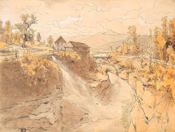 Eduard Peithner von Liechtenfels – Mlýn u Ďáblova mostu 