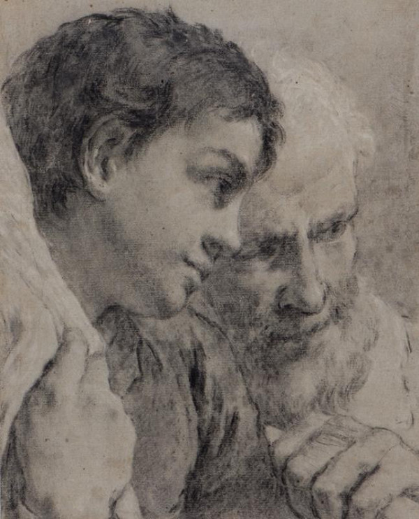 Giovanni Battista Piazzetta - podle – Dva muži 