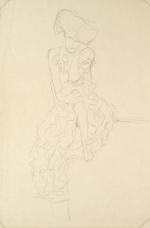 Gustav Klimt – Sedící žena 