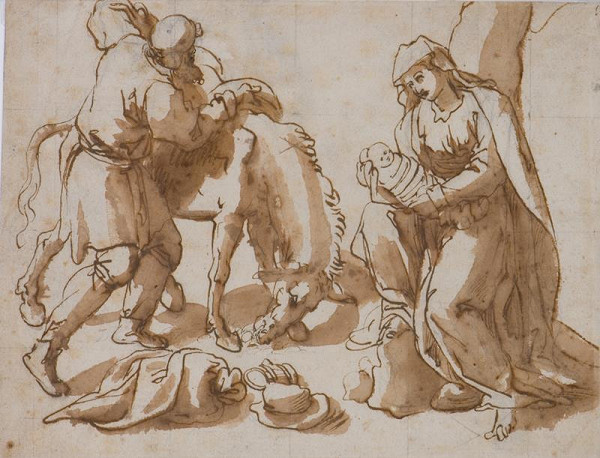 Luca Cambiaso - způsob – Odpočinek na útěku do Egypta 