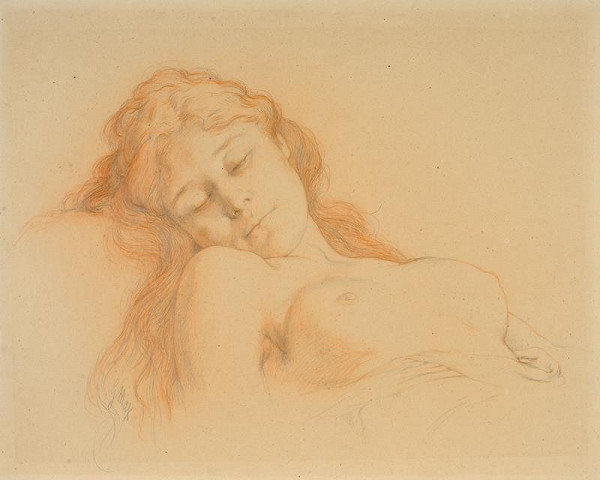 Gabriel Cornelius Max – Poprsí spící dívky 