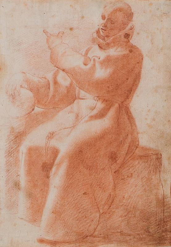 neznámý malíř florentský – Studie sedícího mnicha 