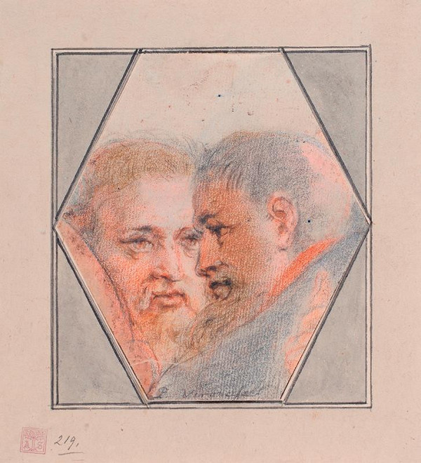 neznámý malíř italský – Dvě mužské tváře