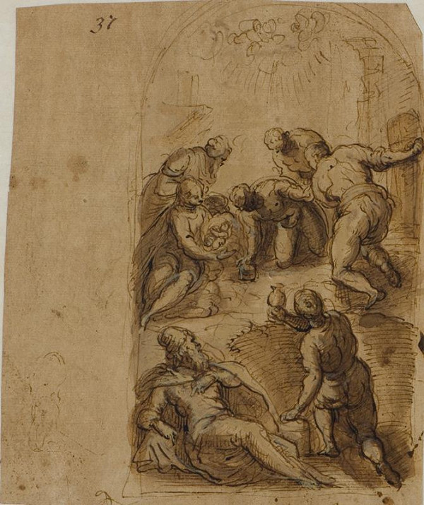 Jacopo Negretti zv. Palma il Giovane - okruh – Klanění pastýřů