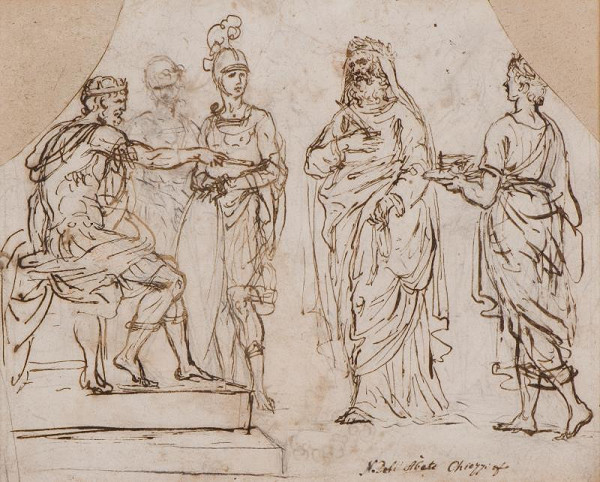 neznámý malíř italský – Historický nebo biblický výjev 