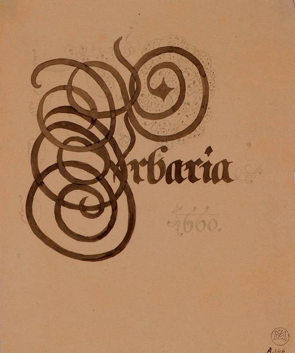Mořic (Mauritz) Vilém Trapp – Ukázka písma "Urbaria" z 1660