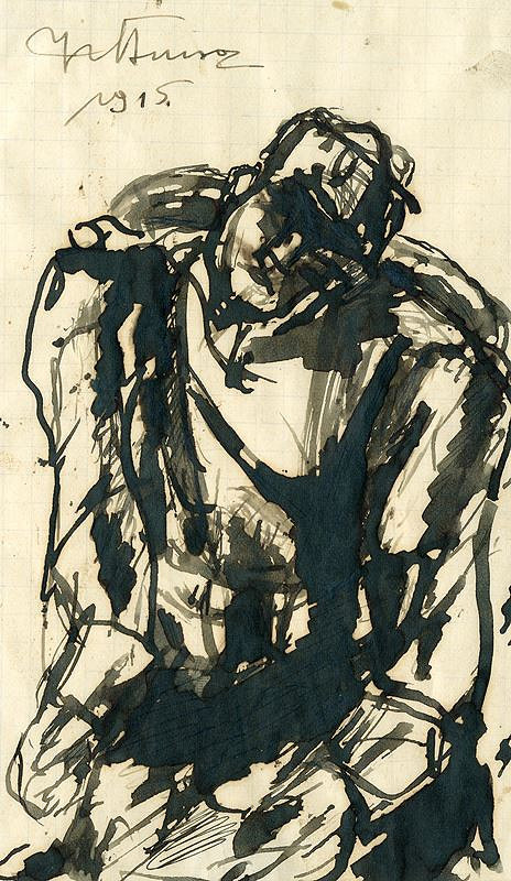 Jan Štursa – Studie sedícího muže 