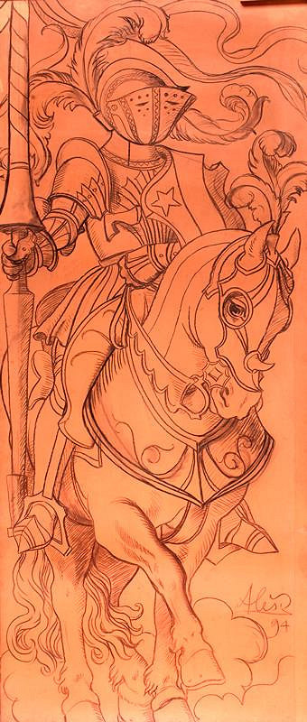 Mikoláš Aleš – Rytíř na koni 