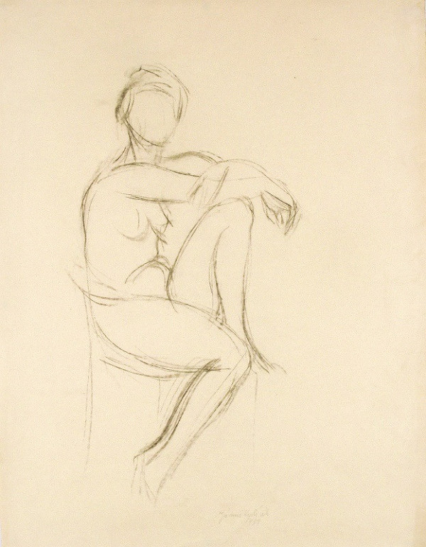 Jánuš Kubíček – Sedící akt ženy 