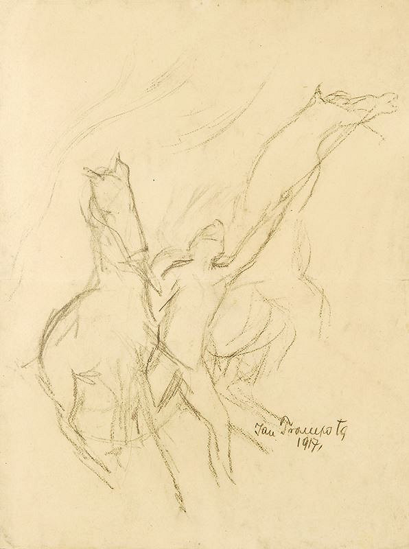 Jan Trampota – Muž vedoucí vzpínající se koně 