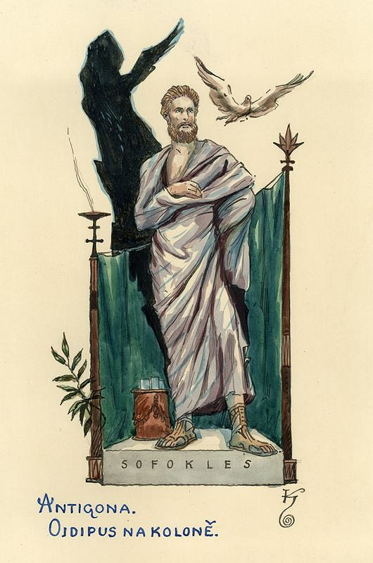 Jan Konůpek – Sofokles - Antigona, Oidipus na koloně, titulní list