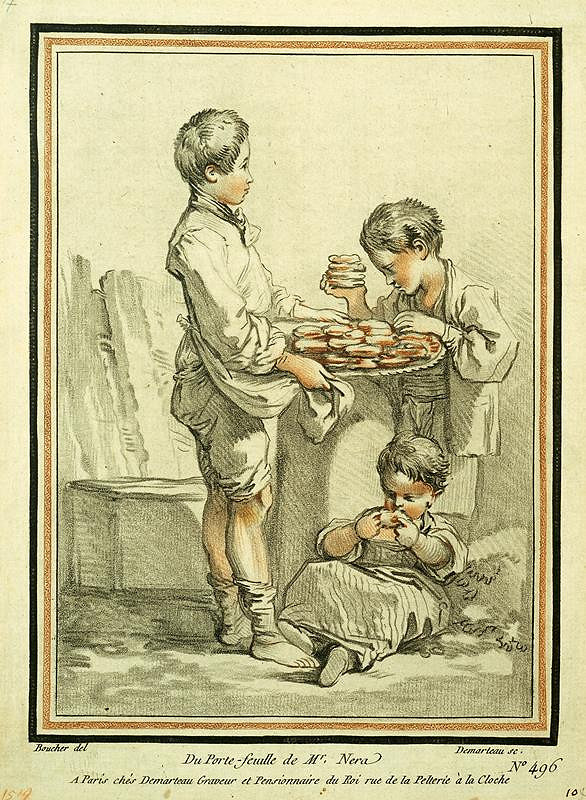 Gilles Antoine Demarteau/1750 – Mísa koláčů (Mladí labužníci)