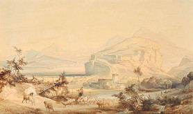 Caspar Johann Nepomuk Scheuren – Italská krajina 