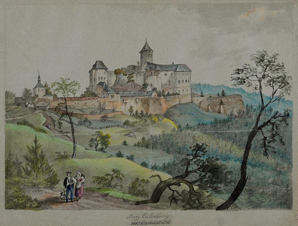 František (Franz) Richter – Sovinec - pohled na hrad